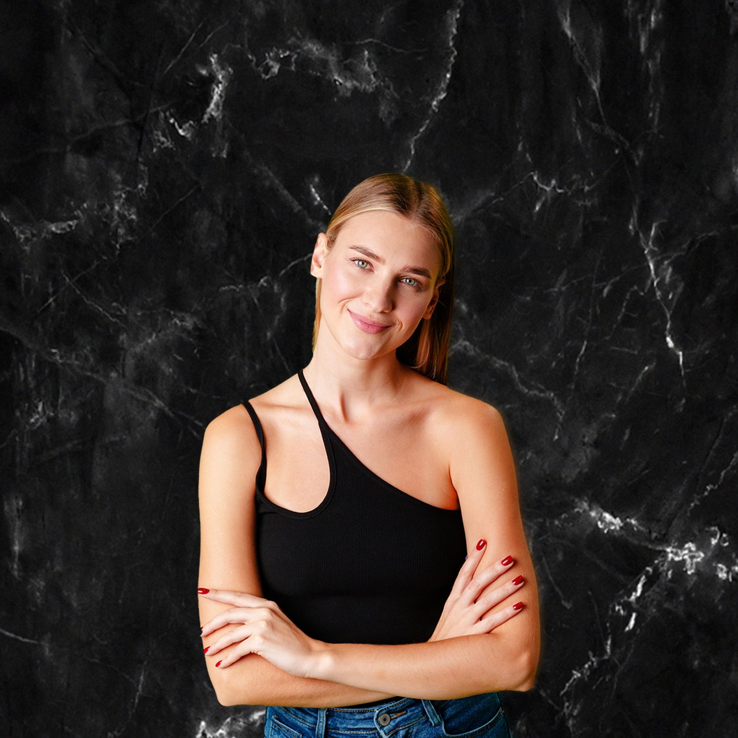 Black Marble Fabric Backdrop