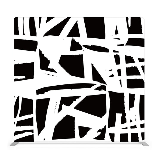 Black & White Abstract Fabric Backdrop